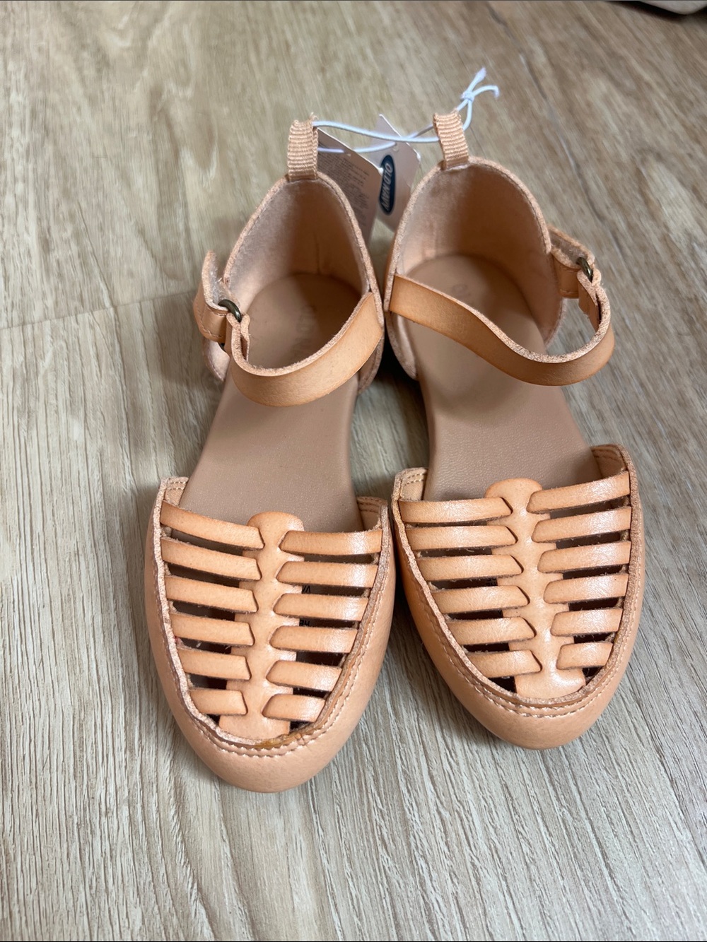 Old Navy Peach Cutout Ankle Strap Sandals